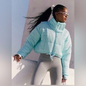 #875 Free People Movement High Frequency Cropped Puffer Jacket Small